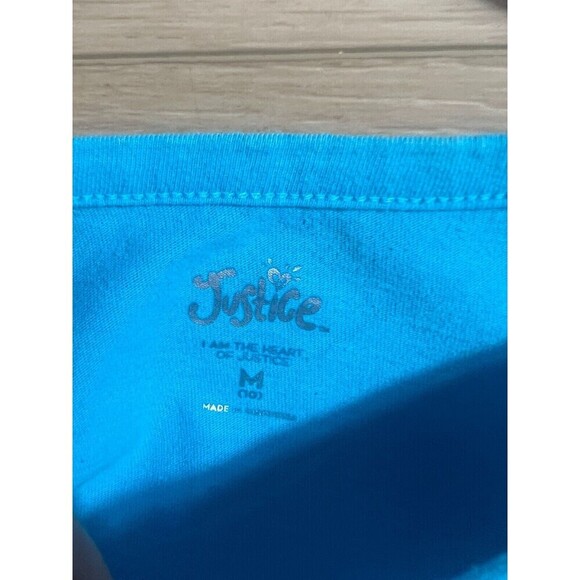 Justice Tie Dye Knot Front Tank Dres Girls Size M (10) Blue White Beach Chic NWT - Picture 4 of 5